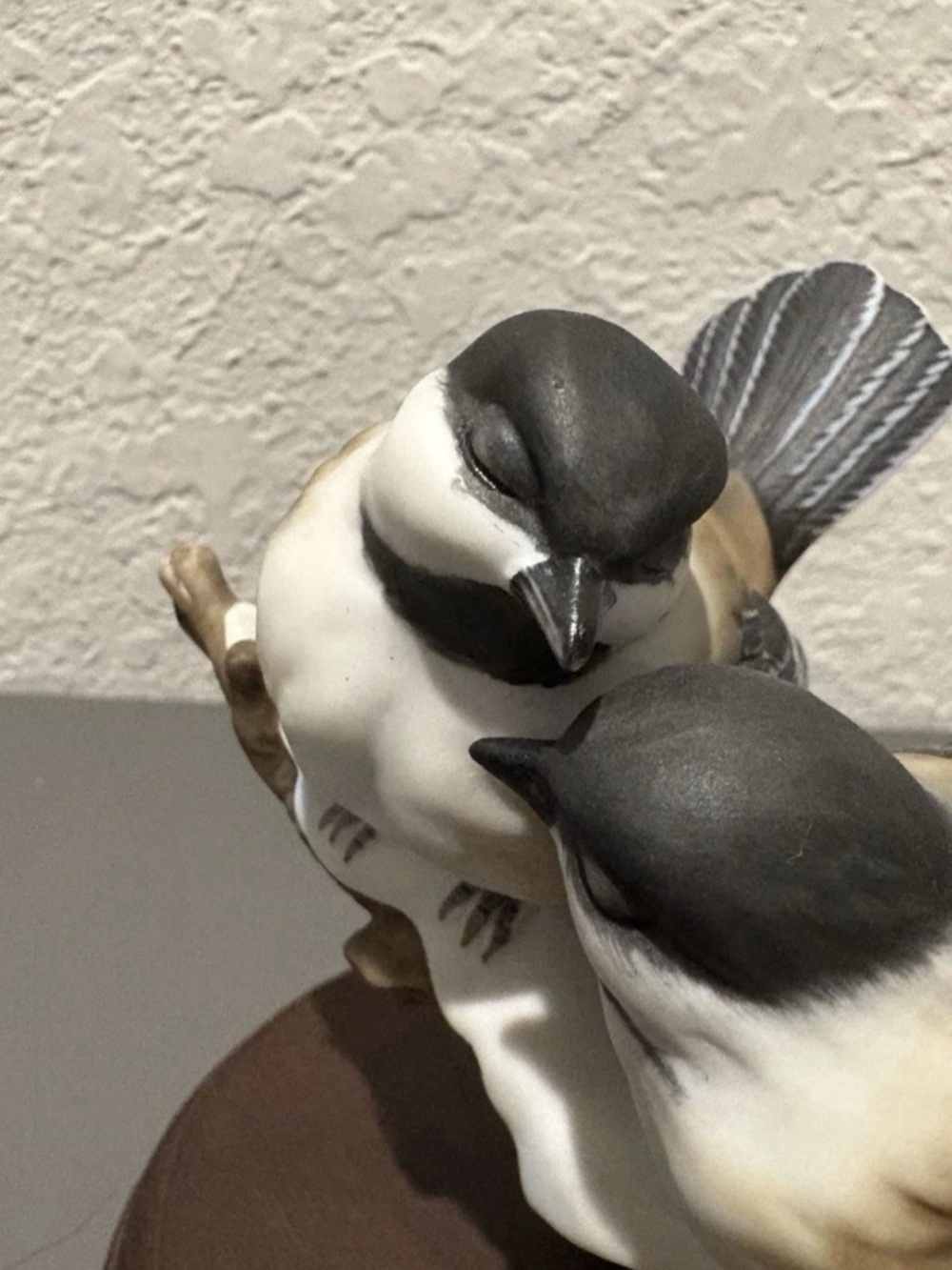 Masterpiece Porcelain Chickadees Bird Figurine 1991 Winter Snow Branch Art Decor - Picture 5 of 7